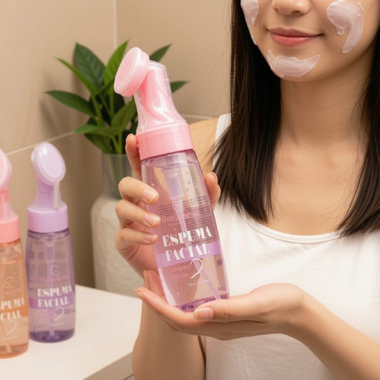 Espuma facial hidratante para limpieza diaria del rostro.